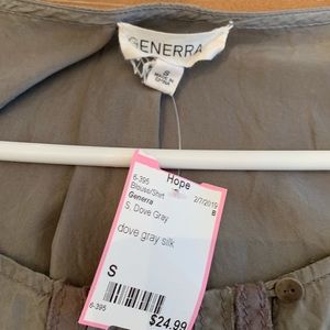 Generra size S Dove Gray Silk shirt